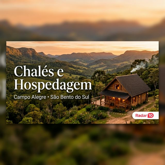 Chalé para aluguel em Campo Alegre SC com piscina aquecida e natureza